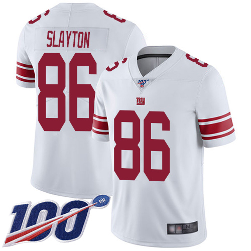 Men New York Giants #86 Darius Slayton White Vapor Untouchable Limited Player 100th Season Football NFL Jersey